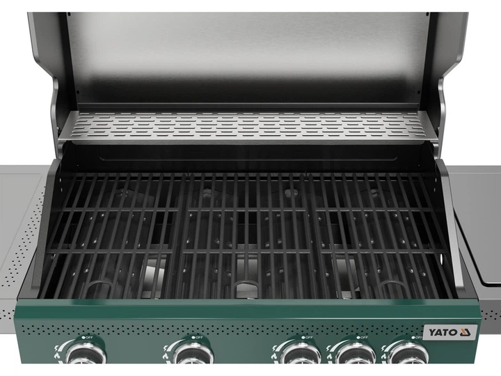 Gazowy grill YATO YG-20035 OKAYA 4+1 z szybą Zielony (5906083114533) - obraz 12