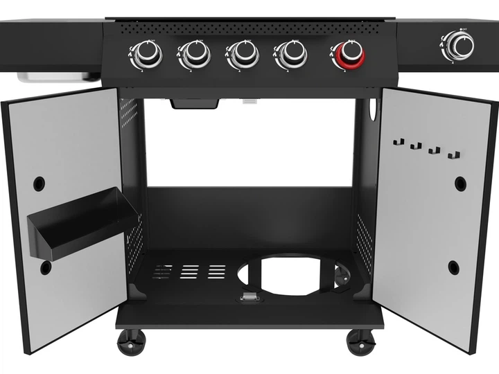 Gazowy grill YATO YG-20031 YAO 5+1 z szybą Czarny (5906083114427) - obraz 10