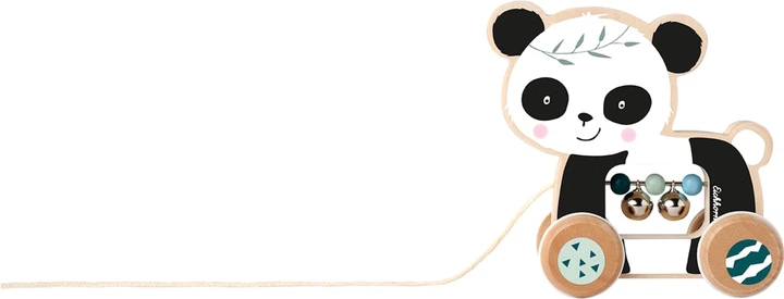 Іграшка для тягнення на шнурку Eichhorn Панда дерев’яна 5632647 (4003046006704) - зображення 3