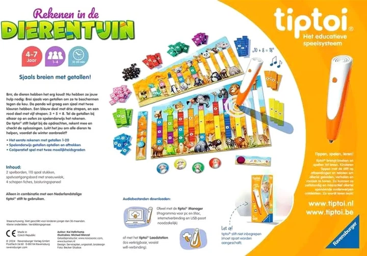Zabawka interaktywna Ravensburger Tiptoi Deep Math in the Zoo (4005556002214) - obraz 2
