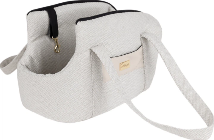 Torba transportowa dla psów Amiplay Milano S Kremowa (5907563310438) - obraz 2