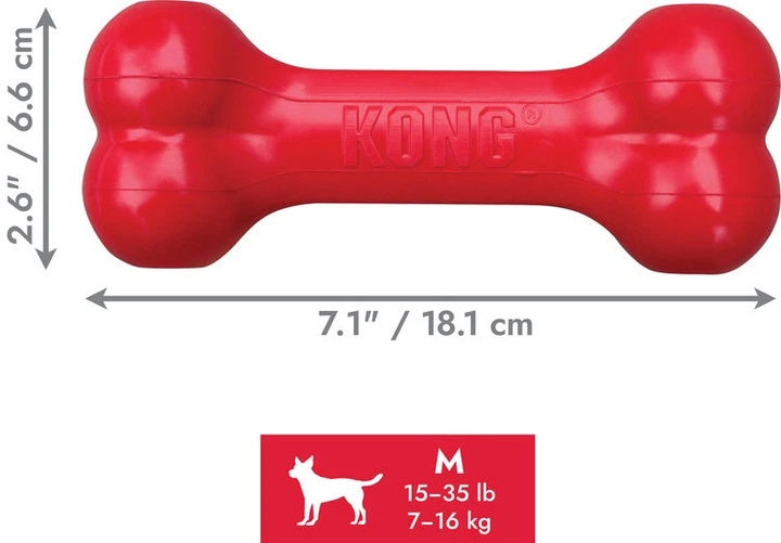 Zabawka dla psów Kong Holiday Goodie Bone M Czerwona (35585356778) - obraz 3