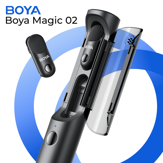 Бездротовий мікрофон BOYA Magic-02 Type-C/Lightning Black - зображення 3
