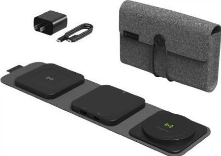 Ładowarka bezprzewodowa Mophie 3-in-1 Snap+ Travel Charger 15W Black (401311507) - obraz 4