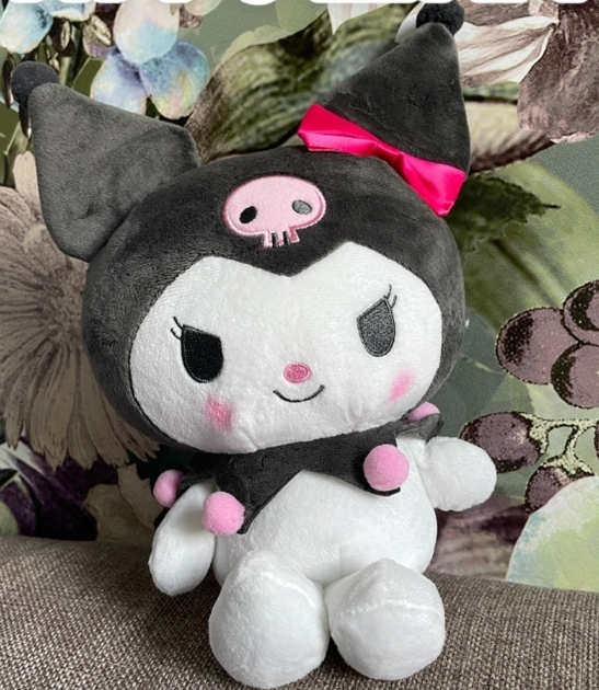 М'яка іграшка Куромі Kuromi Hello Kitty, аніме, плюшева, 25 см, рожева (DNN) - зображення 4