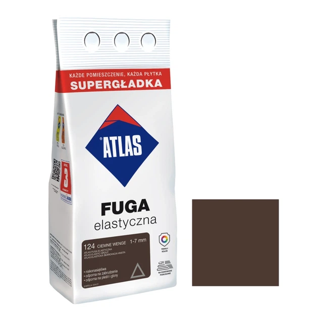 Фуга ATLAS FUGA ELASTYCZNA 124 - 2 кг темний венге - Фото 1 Фуга ATLAS FUGA ELASTYCZNA 124 - 2 кг темний венге - изображение 1