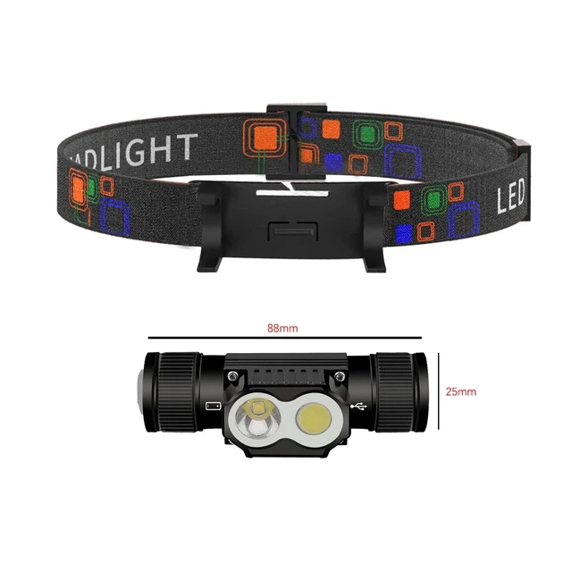 Фонарь налобный No Brand PL-101L 5840 Type-C 1х18650 6 режимов Черный (2727513409) - изображение 3