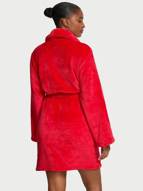Плюшевий Халат Victoria's Secret Cozy Plush Robe, Червоний XS/S - зображення 2