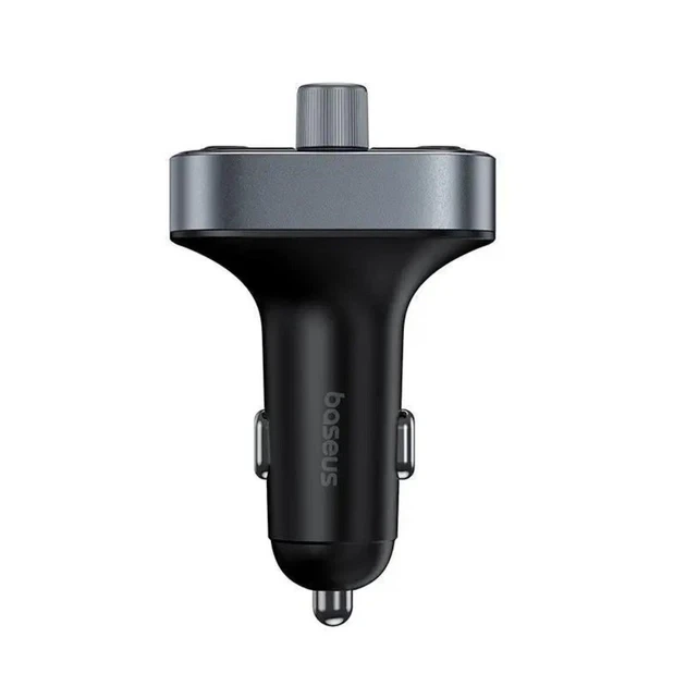 FM-модулятор Baseus T-Typed S-09 Series (Bluetooth / 2xUSB / MicroSD) Black - изображение 5