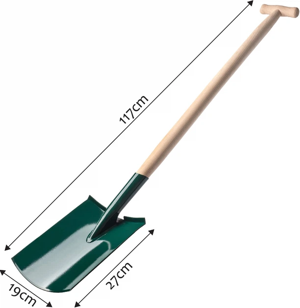 Лопата металева Kadax 117 x 19 см Зелена (K1346) - зображення 7