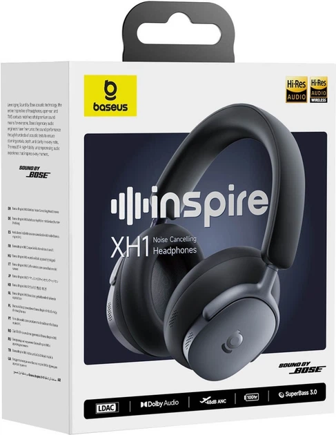 Słuchawki Baseus Inspire XH1 Cosmic Black (A00085701123-00) - obraz 4