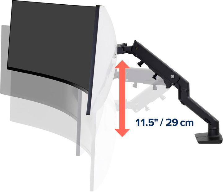 Настільне кріплення для монітора Ergotron HX Desk Monitor Arm Black (45-647-216) - зображення 2