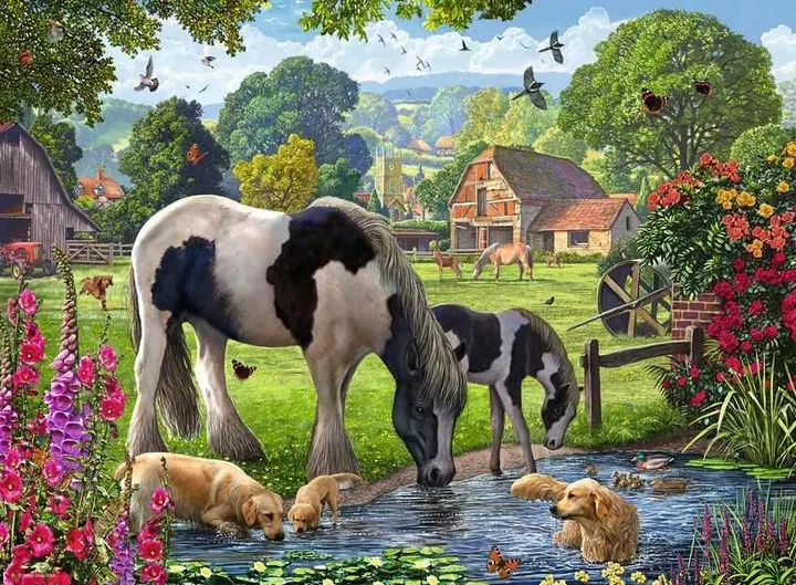 Puzzle Ravensburger Hadlow Ponies 500 elementów (4005555015703) - obraz 2