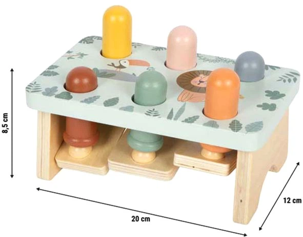 Ławka młotkowa Small Foot Safari drewniana 5420192 (4020972127402) - obraz 5