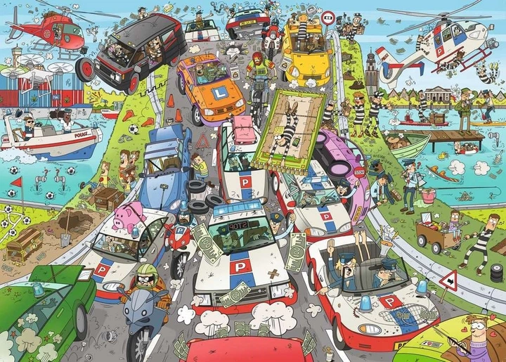 Puzzle Ravensburger Police Chase 1000 elementów (4005555008163) - obraz 2