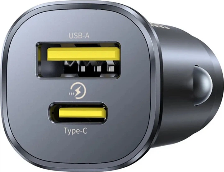 Автомобільний зарядний пристрій Baseus GoTrip 1 x USB-C + 1 x USB-A 30 Вт Black (6932172687236) - зображення 2