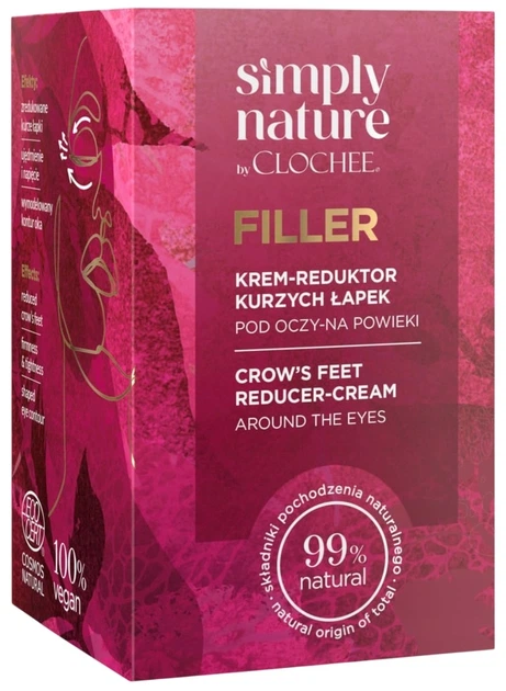 Крем для шкіри навколо очей Clochee Simply Nature Filler від зморшок 15 мл (5905616138626) - зображення 3