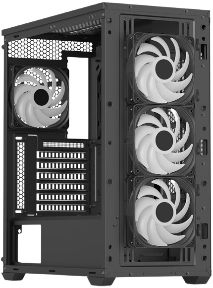 Корпус AeroCool D501A-G-BK-v2 ARGB Black (ACCM-DS01043.11) - изображение 4