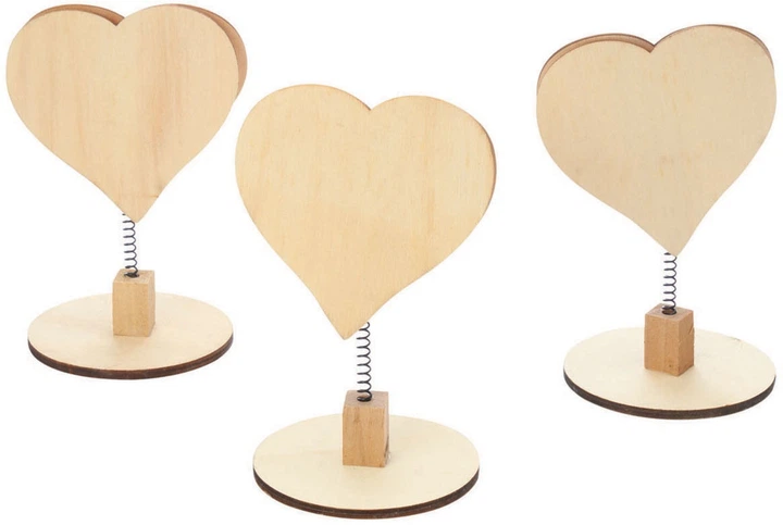 Творчий набір Colorations Прикрась дерев’яний тримач для нотаток «Серце» 12 елементів LOVENOTE (5710903701083) - зображення 2