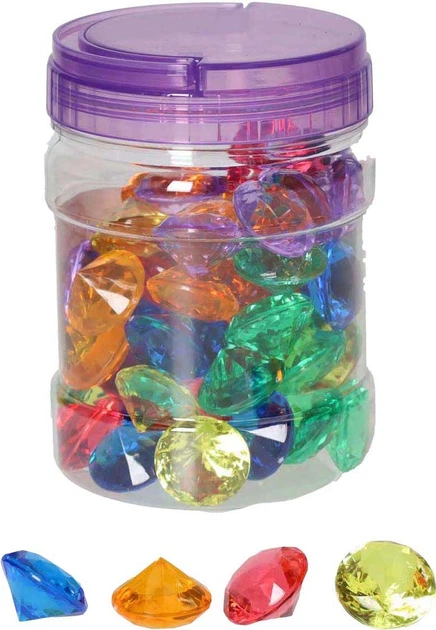 Zestaw do zabawy ZHONGJIEMING TOYS transparentne diamenty 60 szt 8190133 (8713218060927) - obraz 3