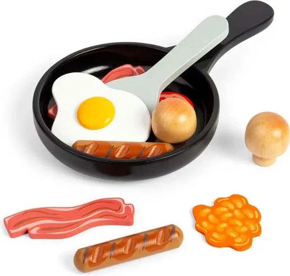 Zestaw do zabawy Bigjigs Toys English breakfast drewniany 3000032 (691621850275) - obraz 4