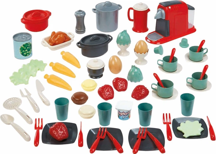Іграшковий набір Ecoiffier 100% Chef посуд у коробці 1430579 (3280250126980) - зображення 2