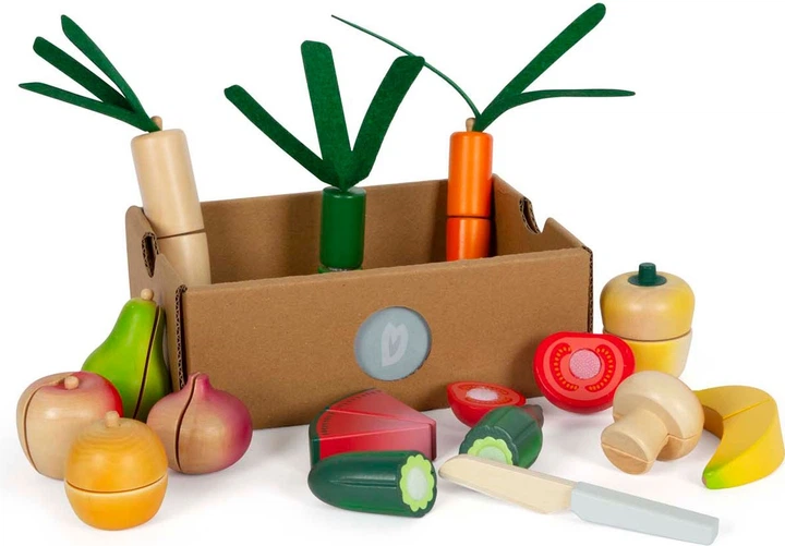 Zestaw do zabawy Small Foot Fresh warzywy dla krojenia drewniane 5420040 (4020972125637) - obraz 2