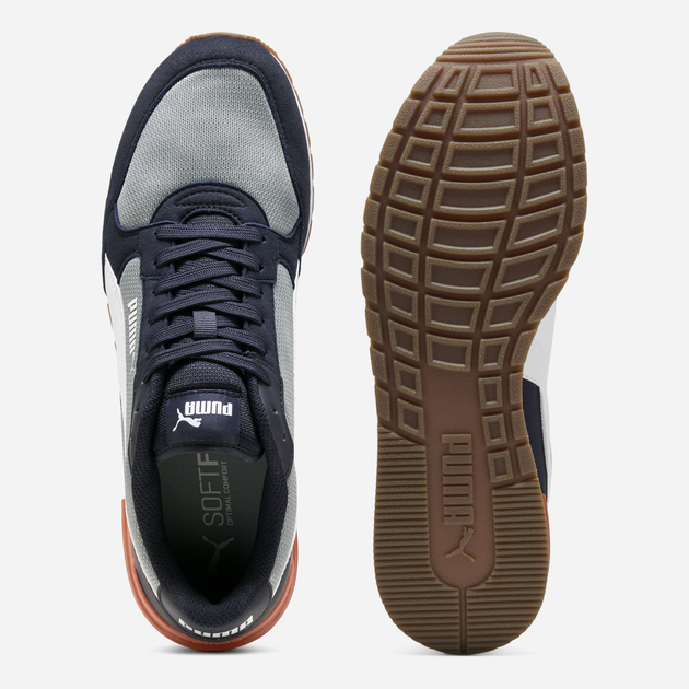Мужские кроссовки Puma ST Runner v4 39966615 45 (10.5UK) 29.5 см Cool Mid Gray/White/New Navy/Amarena (4069161766985) - изображение 4