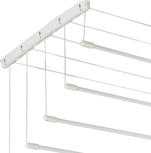 Сушарка для білизни Kadax на стелю 5 прутів 130 см Білий K5050 (5903699441763) - зображення 2