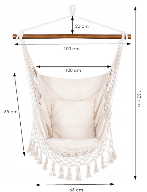 Підвісне крісло-гойдалка Springos HM022 - зображення 2