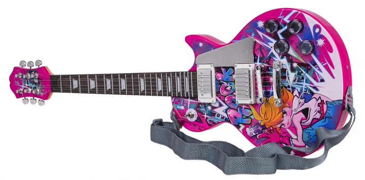Gitara elektryczna dziecięca Rock Różowa (5903864971361) - obraz 4
