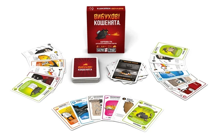 Настольная игра Взрывные котята: Бери и играй - Фото 2 Настольная игра Взрывные котята: Бери и играй - изображение 2