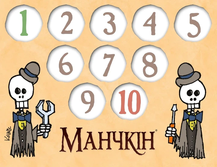 Набор счётчиков уровней к игре Манчкин. 20 уровней (6 шт.) - изображение 6