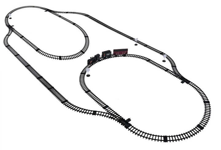 Kolejka Retro Silver Way MEGA z funkcją dymu świateł i dźwięku (5903864973143) - obraz 5