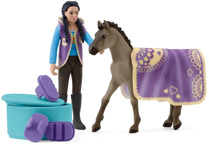 Zestaw figurek Schleich Horse Club Beauty Set with Kim 42753 (4059433992778) - obraz 2