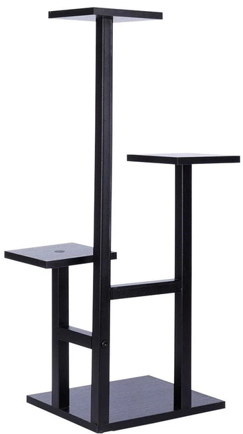 Стійка для квітів металева Vilde 4-рівнева 84 см Чорна (5904316464844) - зображення 2