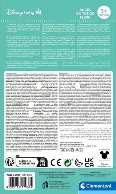 Pluszowa grzechotka Clementoni Disney Angel 17937 (8005125179374) - obraz 3