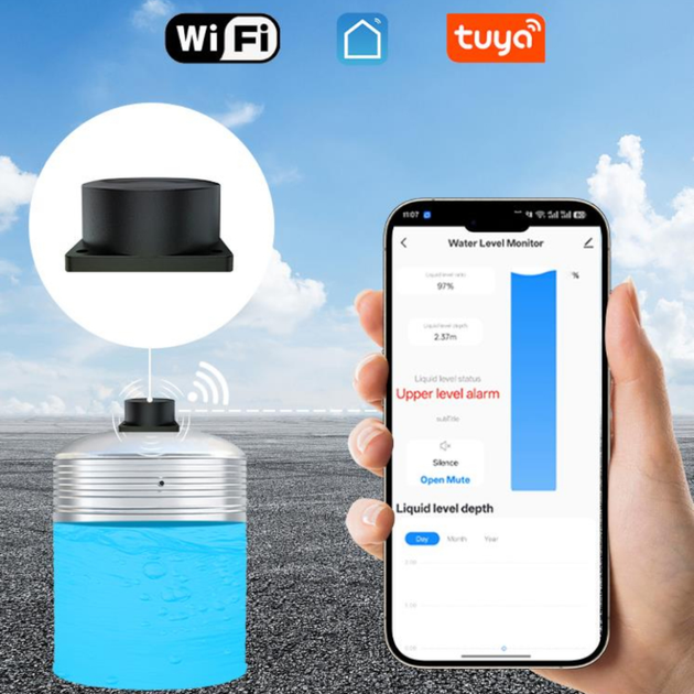 Датчик Tuya WiFi для контроля уровня воды в резервуарах - изображение 2