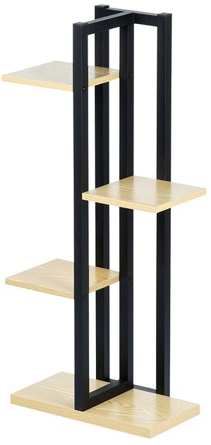 Стійка для квітів металева Vilde 4-рівнева 93 см Бежева (5904316472795) - зображення 2