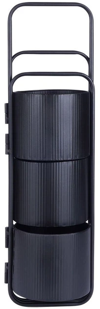 Стійка для квітів металева Vilde 3-рівнева 33 x 24 x 57 см Чорна (5904316462406) - зображення 3