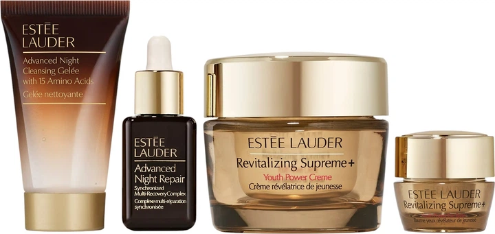 Zestaw do pielęgnacji twarzy Estée Lauder The Lift + Firm Routine Krem do twarzy 50 ml + Żel do twarzy oczyszczajacy 30 ml + Serum na noc 15 ml + Balsam pod oczy 5 ml (887167778511) - obraz 2