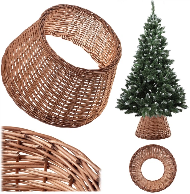 Osłona na stojak pod choinkę Kadax wiklinowa 45 cm (5906638309100) - obraz 2