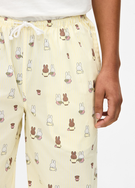 Женские пижамные штаны Primark Wide Leg Pajama Bottoms М для дома и сна Желтый (8639) - изображение 3