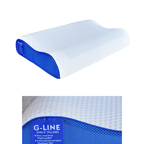 Ортопедична подушка (58х40 см) Highfoam Noble Ergowave з гелем - зображення 4