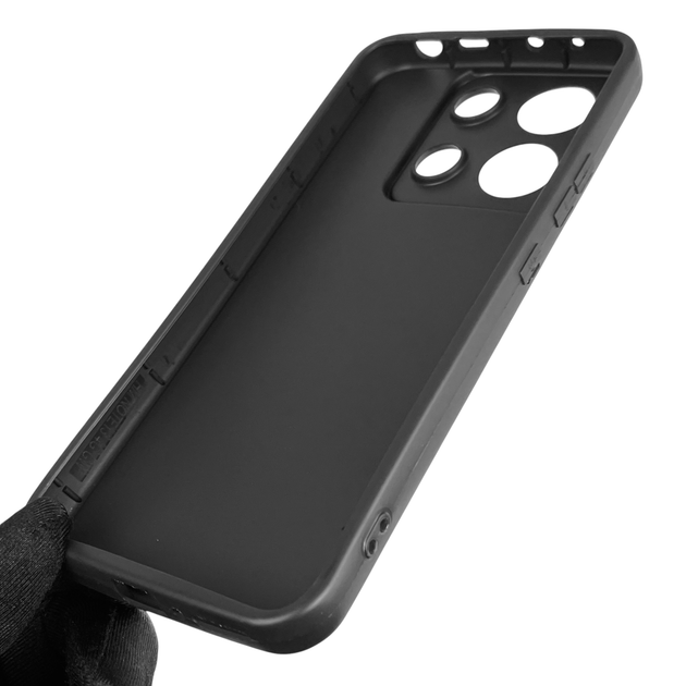Чехол силиконовый Soft Touch для Xiaomi Redmi Note 13 4G черный (Полная защита камеры) - изображение 3