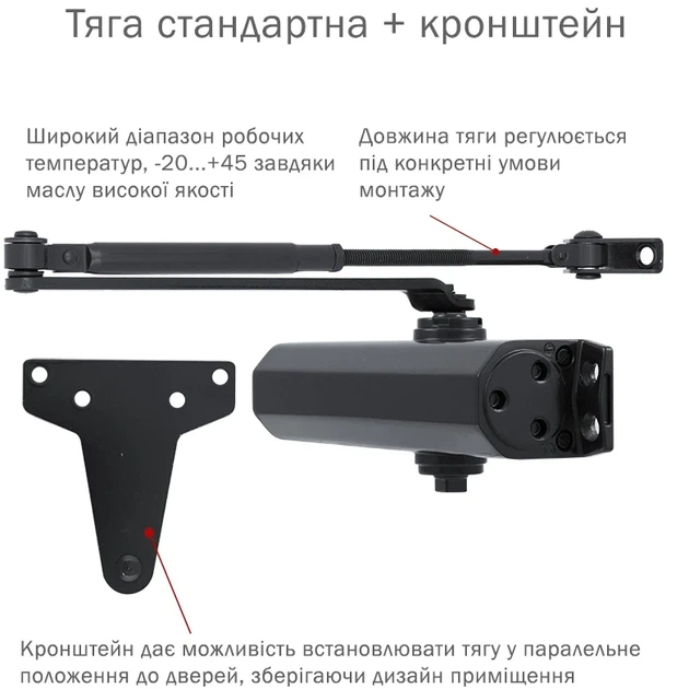 Доводчик RYOBI D-2055V GREY_ANTHRACITE BC UNIV_ARM - изображение 2