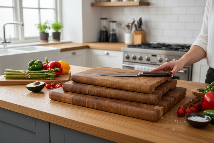 Доска торцевая овальная кухонная 400*300*30 дуб - изображение 3