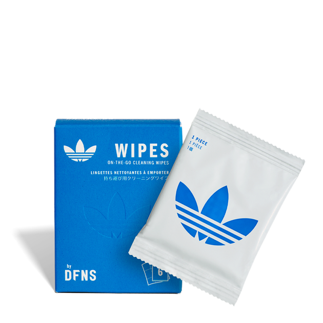 Серветки для чищення взуття Adidas by DFNS On-The-Go Cleaning Wipes — бамбукові, компостабельні, 6 шт - Фото 1 Серветки для чищення взуття Adidas by DFNS On-The-Go Cleaning Wipes — бамбукові, компостабельні, 6 шт - зображення 1