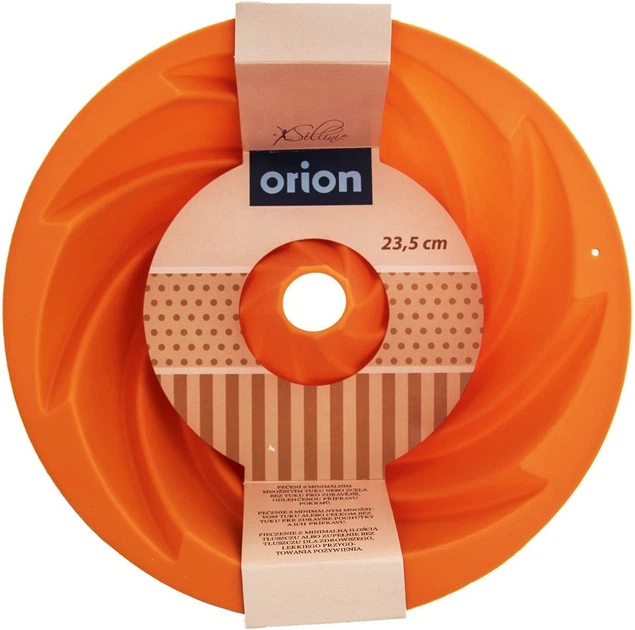 Форма для кексів Orion Sillinie силіконова з отвором помаранчева 23.5 см (8592381169800) - зображення 4