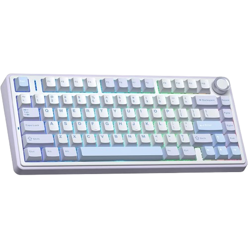 Клавіатура бездротова Aula F75 Gasket Greywood V3 RGB White/Blue (6948391208633) - Фото 1 Клавіатура бездротова Aula F75 Gasket Greywood V3 RGB White/Blue (6948391208633) - зображення 1